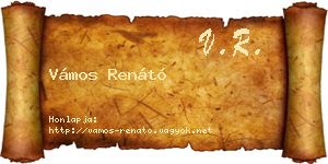 Vámos Renátó névjegykártya